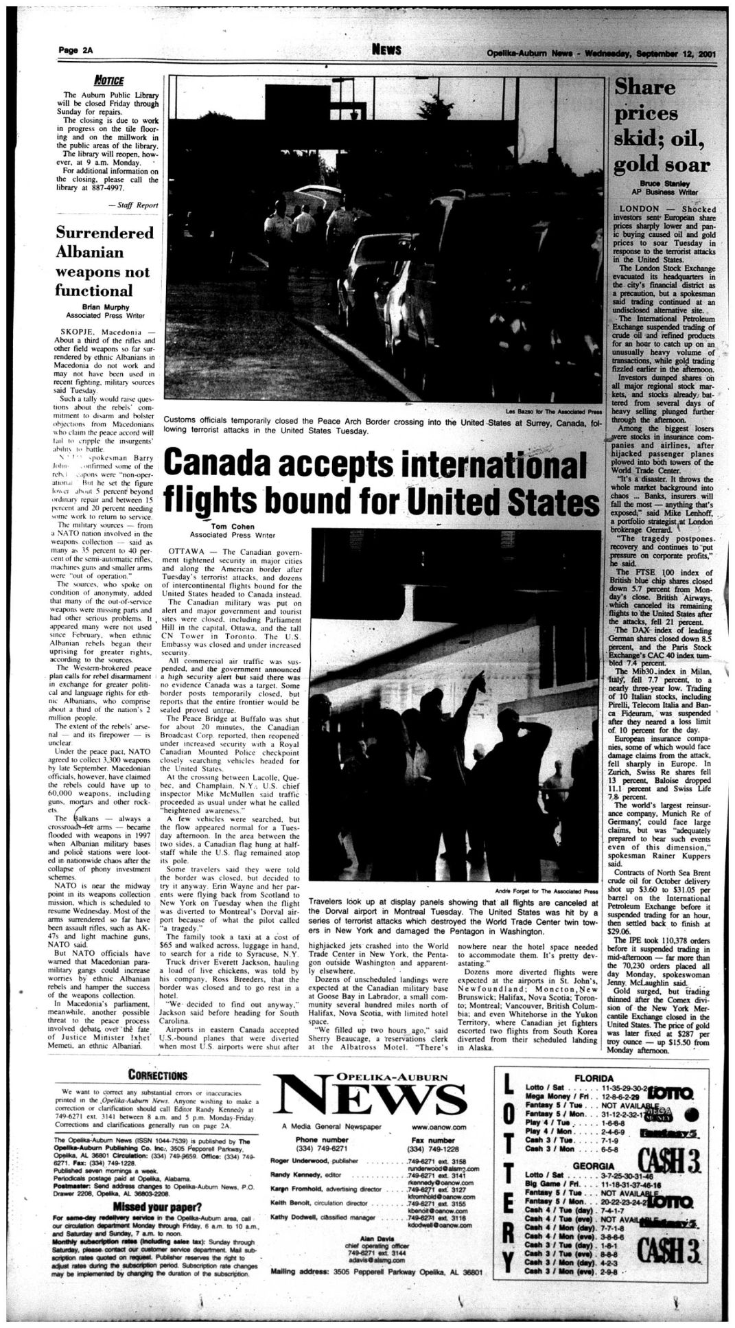 Wednesday, Sept. 12, 2001